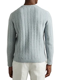 Minsk Cable-Knit Crewneck Sweater