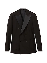 Shadow Wool Double-Breasted Blazer