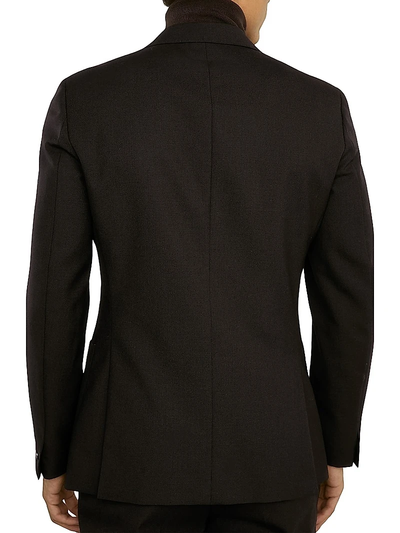 Shadow Wool Double-Breasted Blazer
