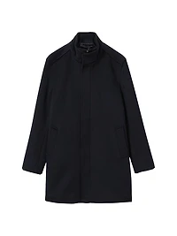 Bhule Wool-Blend Stand-Collar Coat