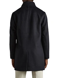 Bhule Wool-Blend Stand-Collar Coat