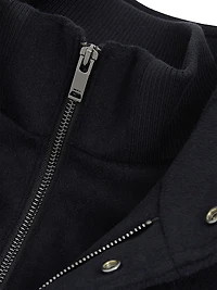 Bhule Wool-Blend Stand-Collar Coat