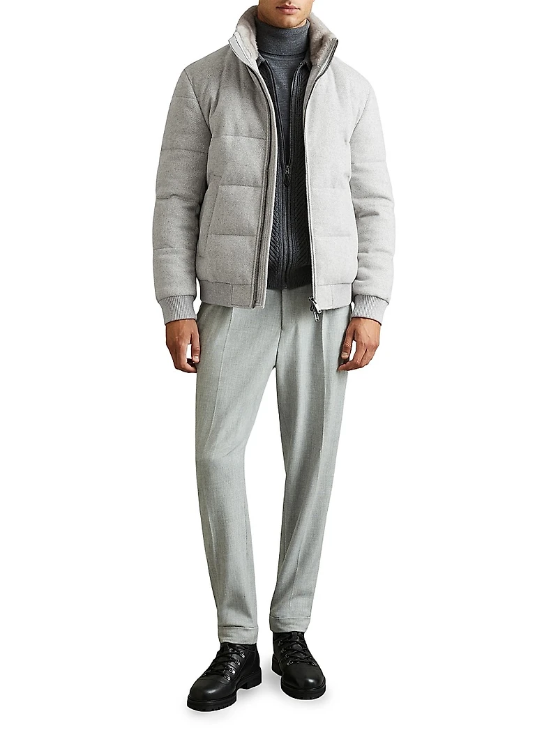 Farid Wool-Blend Puffer Coat