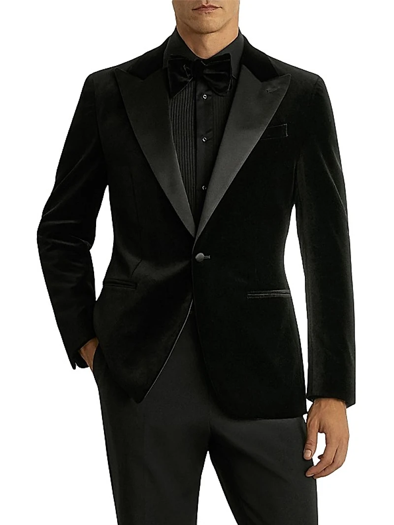 Diamond Velvet Single-Breasted Dinner Jacket