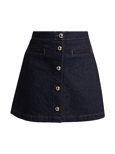 Amara High-Rise Denim Miniskirt