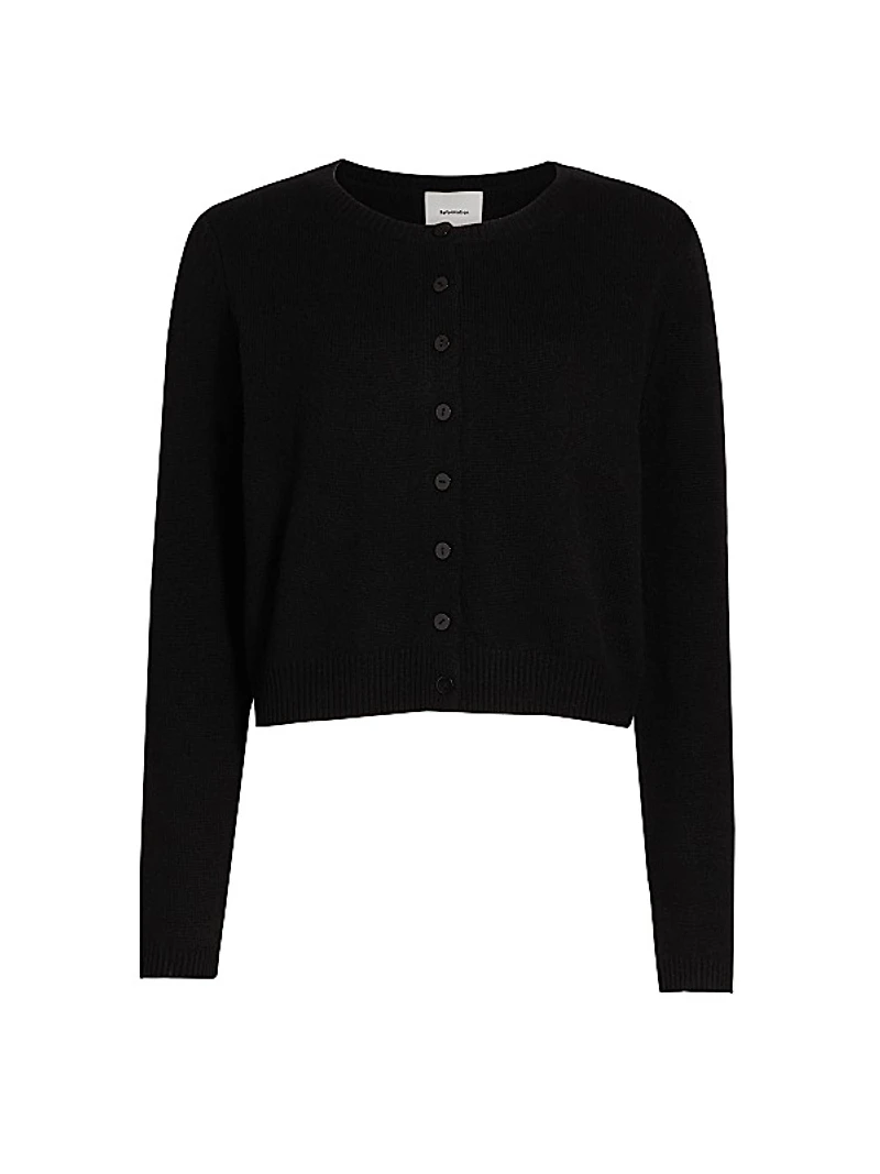 Clara Cashmere & Wool Crewneck Cardigan