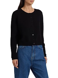 Clara Cashmere & Wool Crewneck Cardigan