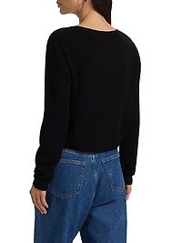 Clara Cashmere & Wool Crewneck Cardigan