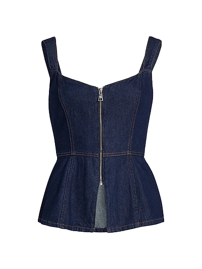 Zeta Denim Cinched Top