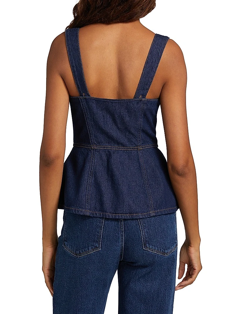 Zeta Denim Cinched Top