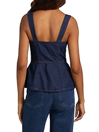 Zeta Denim Cinched Top