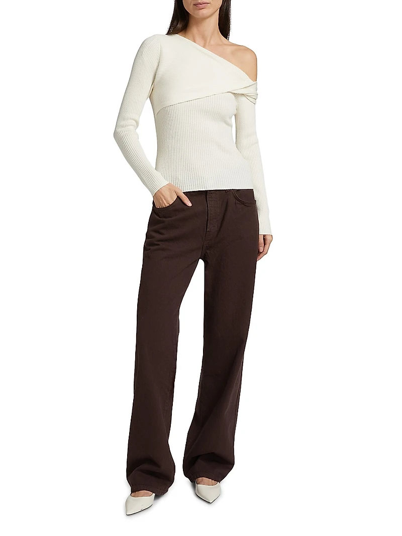 Lilou Asymmetric Wool Sweater