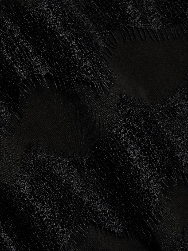 Cleodora Lace-Trim Slip Minidress