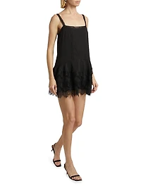 Cleodora Lace-Trim Slip Minidress
