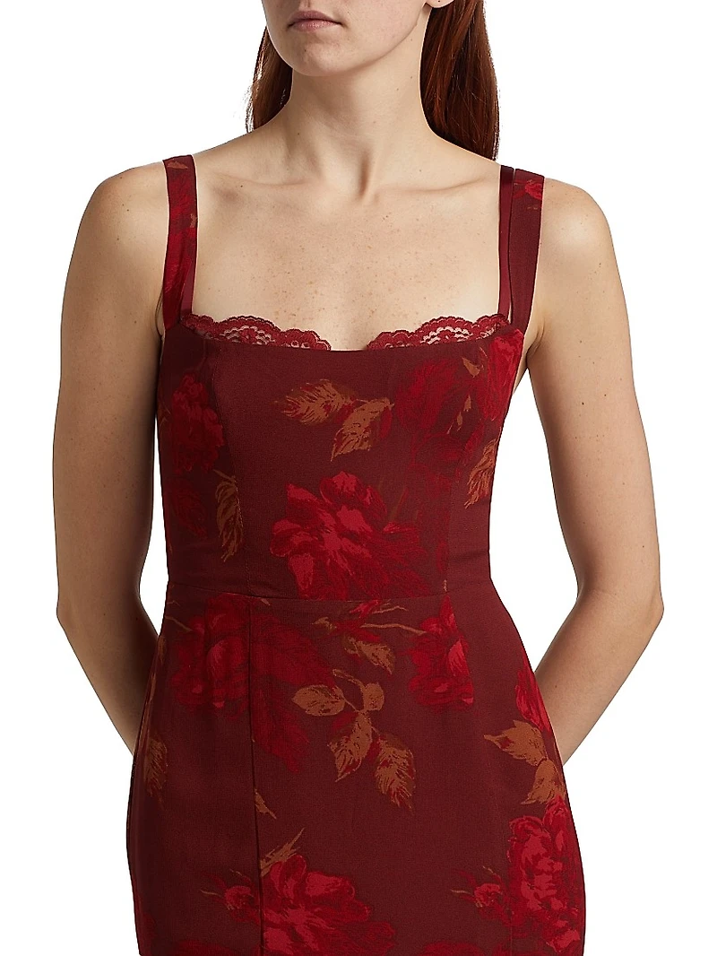 Irisa Floral Flounce Cocktail Dress