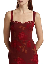 Irisa Floral Flounce Cocktail Dress