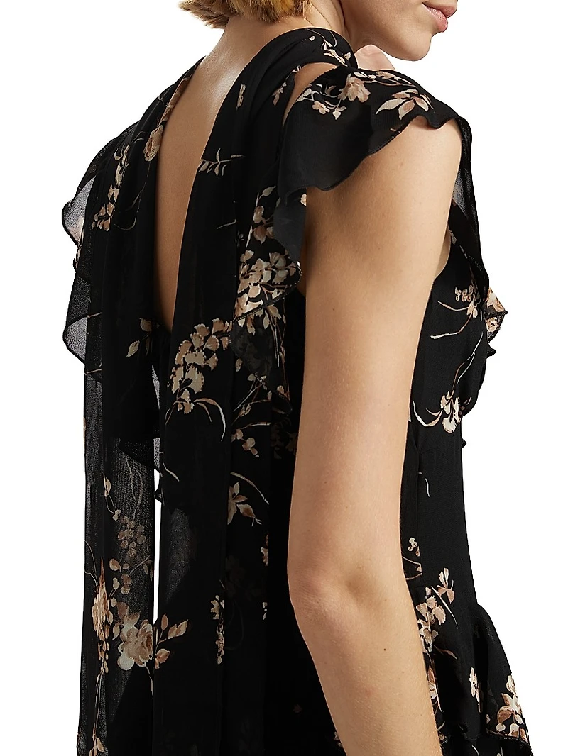 Silvana Floral Georgette Dress