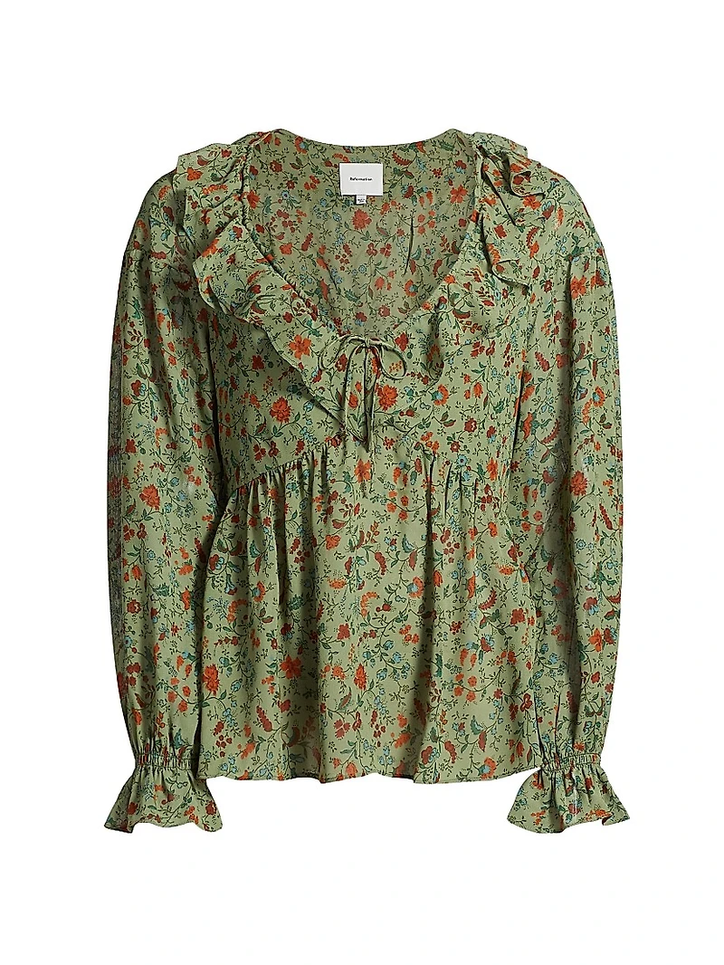 Wyn Floral Ruffled Top