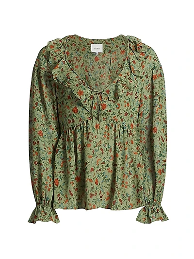 Wyn Floral Ruffled Top