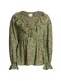 Wyn Floral Ruffled Top