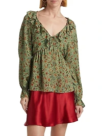 Wyn Floral Ruffled Top