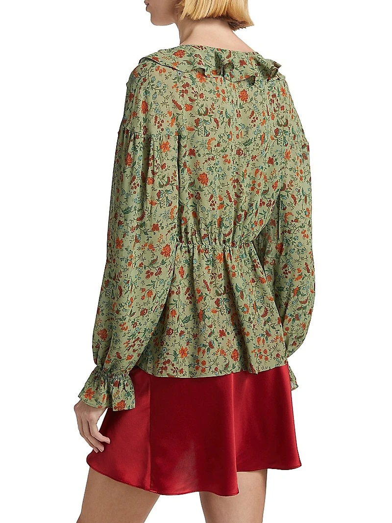 Wyn Floral Ruffled Top