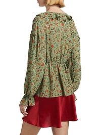 Wyn Floral Ruffled Top