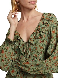 Wyn Floral Ruffled Top