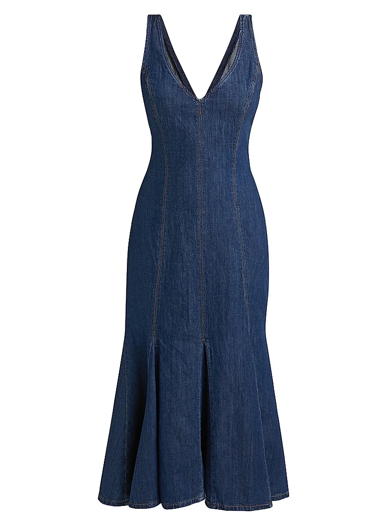 Serafina Denim Midi-Dress