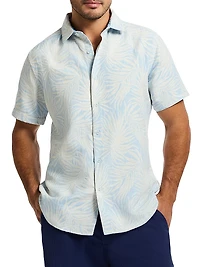 Royal Palms Woven Button-Front Shirt