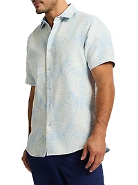 Royal Palms Woven Button-Front Shirt