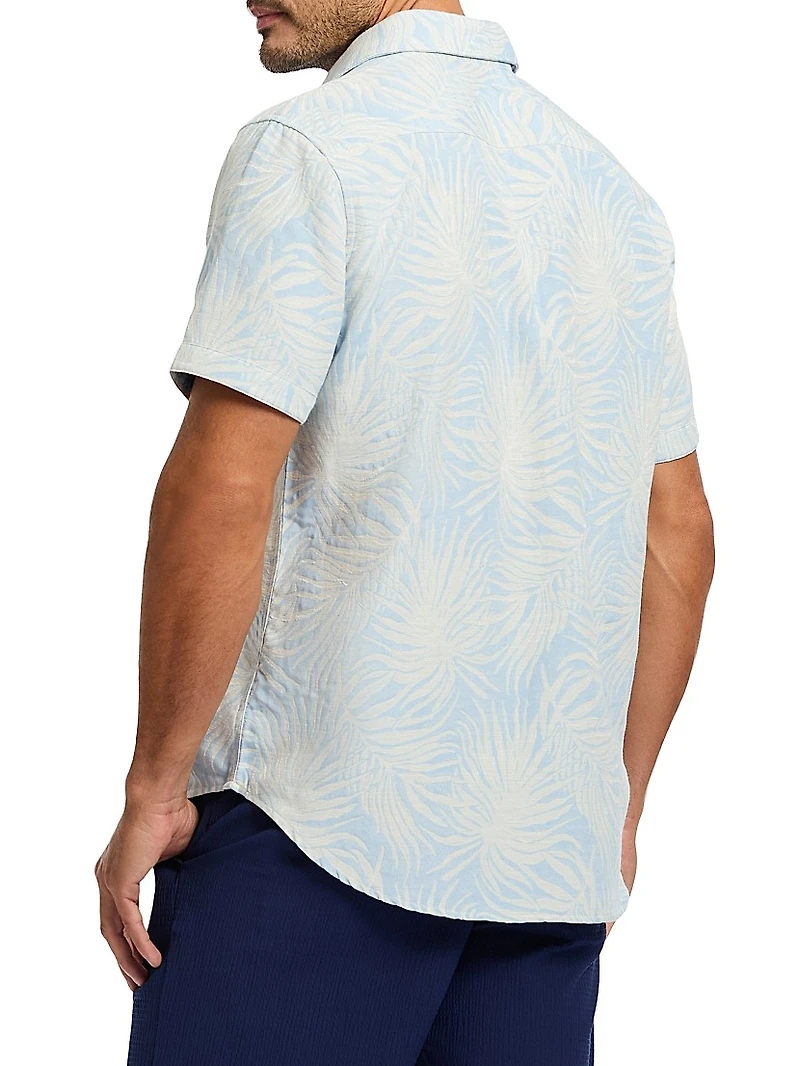 Royal Palms Woven Button-Front Shirt