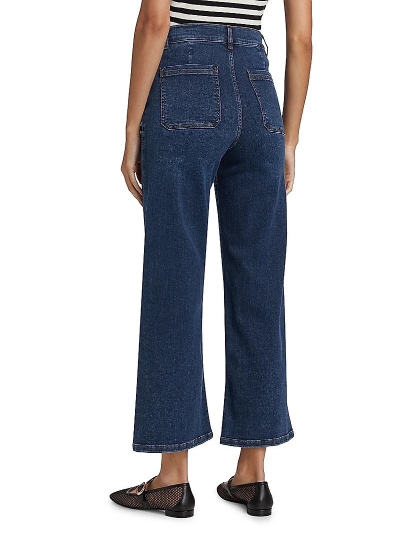 Le Slim Palazzo High-Rise Jeans