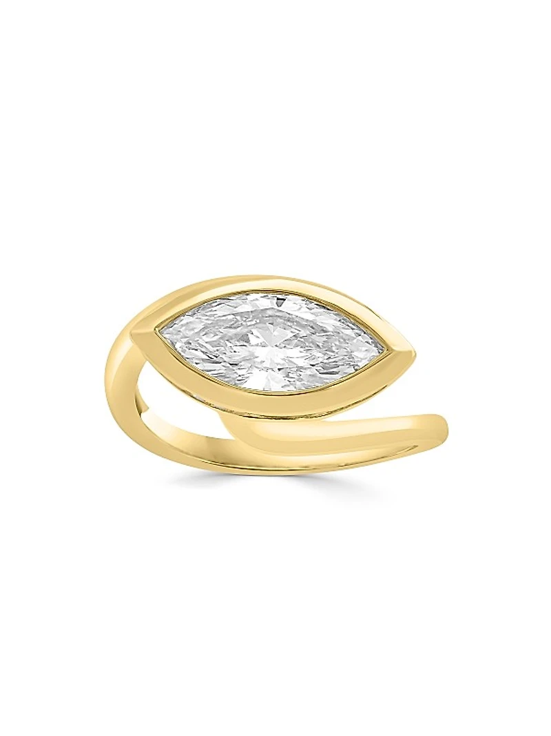 14K Yellow Gold & 2.19 TCW Lab-Grown Diamond Wraparound Ring
