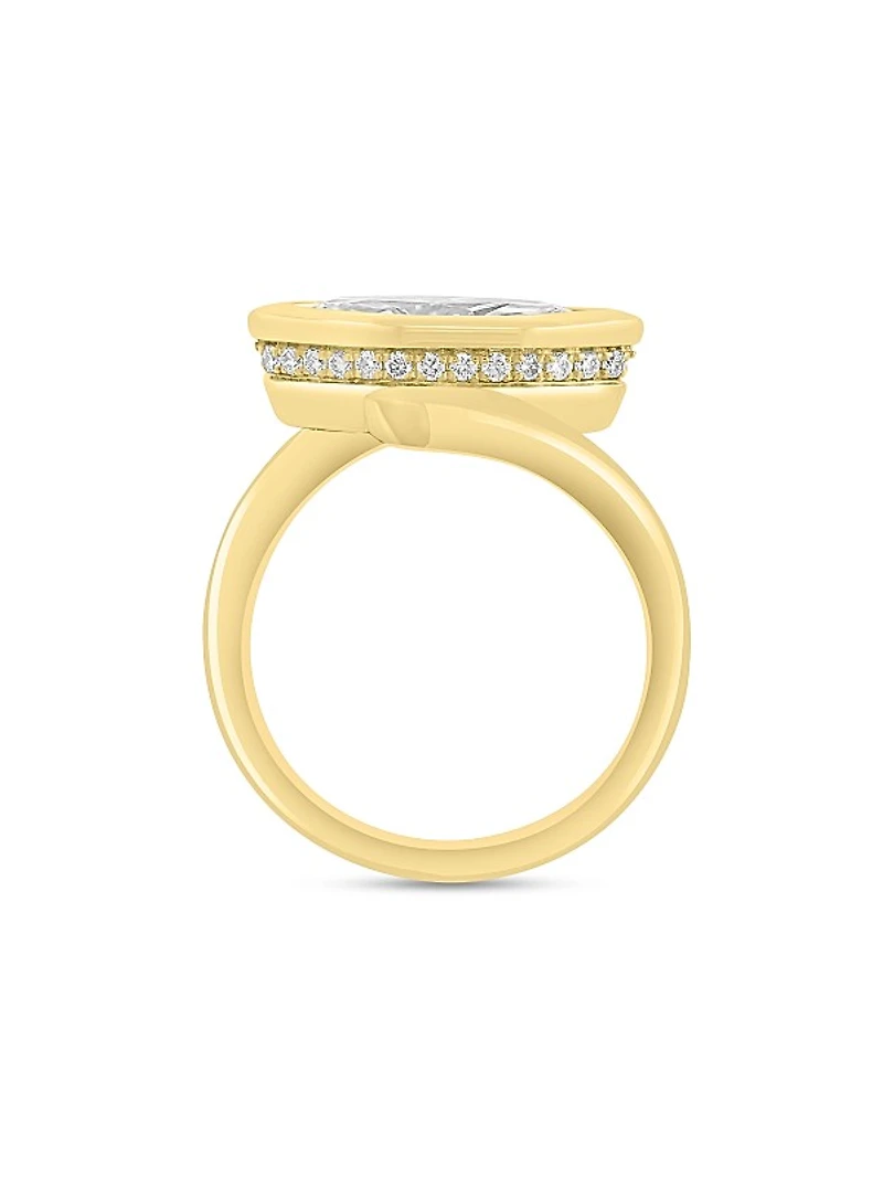 14K Yellow Gold & 2.19 TCW Lab-Grown Diamond Wraparound Ring