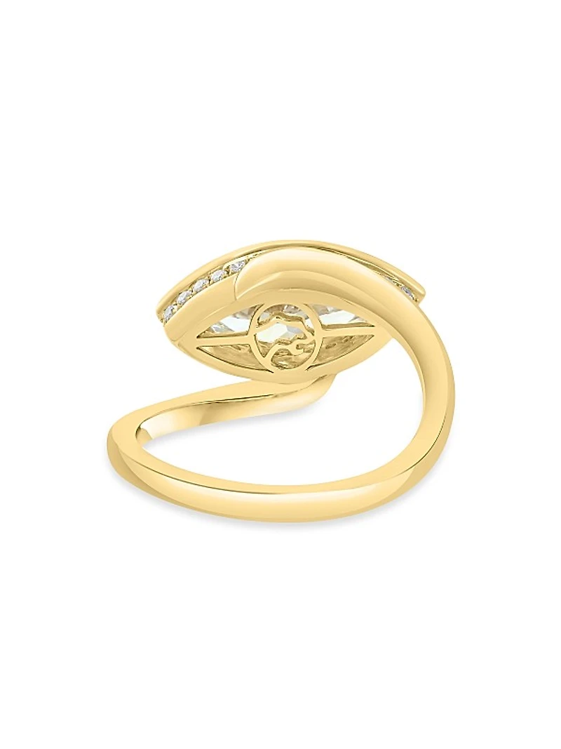 14K Yellow Gold & 2.19 TCW Lab-Grown Diamond Wraparound Ring