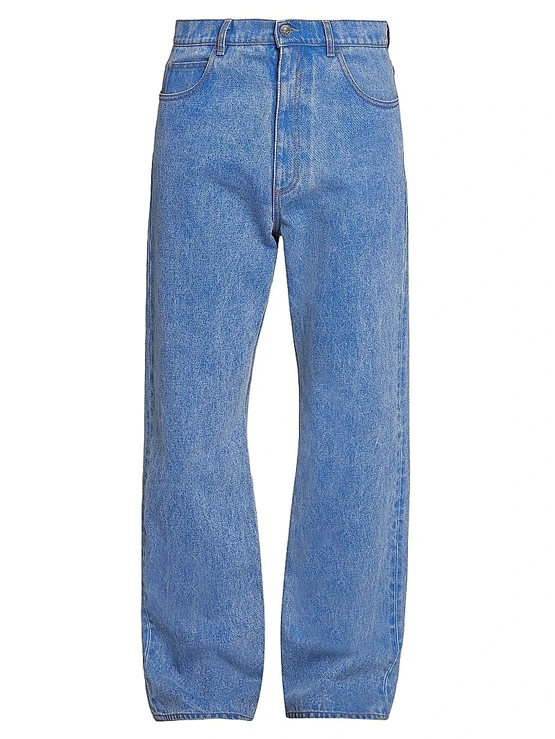 Denim Wide-Leg Trousers