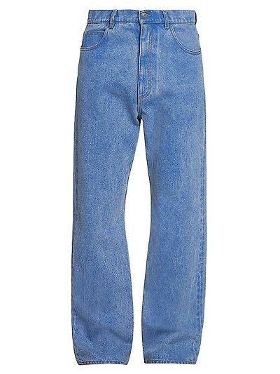 Denim Wide-Leg Trousers