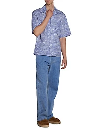 Denim Wide-Leg Trousers