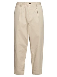 Cotton Gabardine Crop Trousers