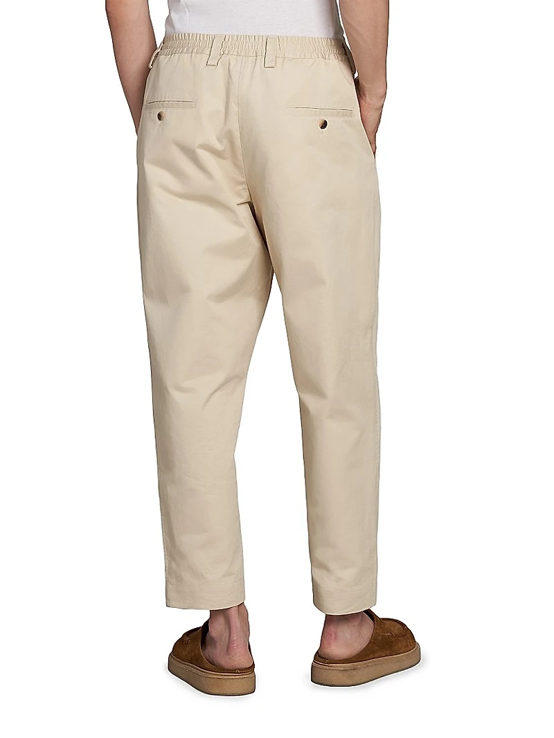 Cotton Gabardine Crop Trousers