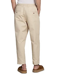 Cotton Gabardine Crop Trousers