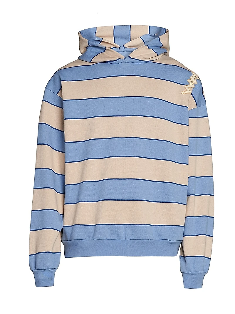 Striped Cotton Hoodie