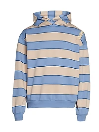 Striped Cotton Hoodie