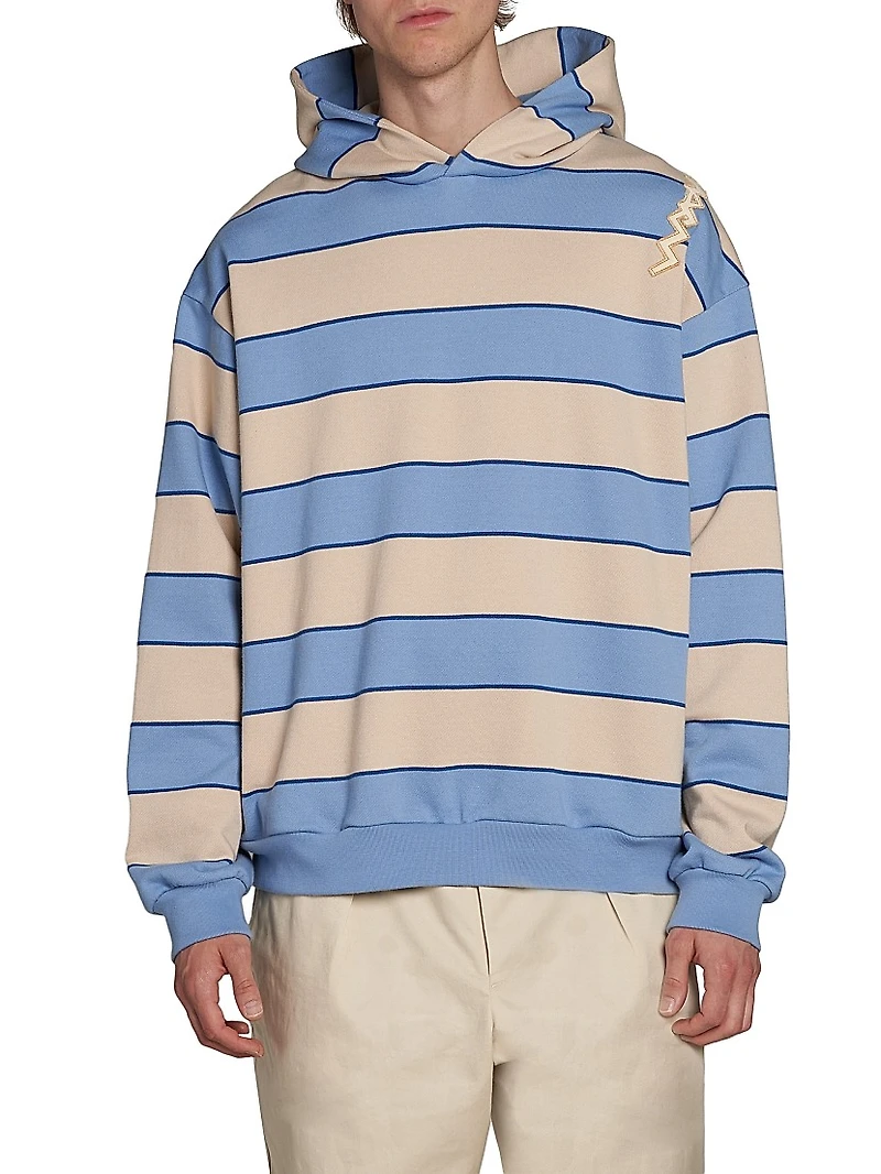 Striped Cotton Hoodie