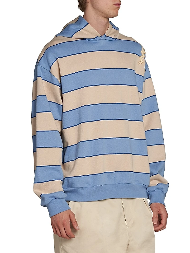 Striped Cotton Hoodie