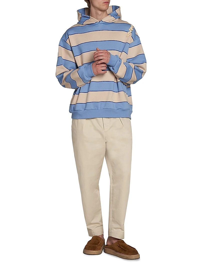 Striped Cotton Hoodie