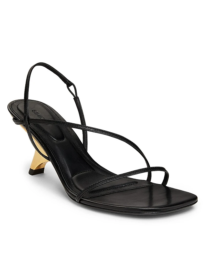 Shadow 75MM Leather Slingback Sandals