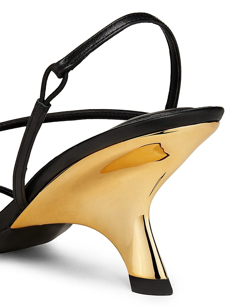 Shadow 75MM Leather Slingback Sandals