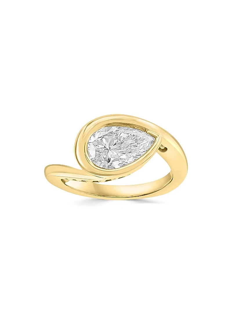 14K Yellow Gold & 2.00 TCW Pear-Cut Lab-Grown Diamond Solitaire Ring
